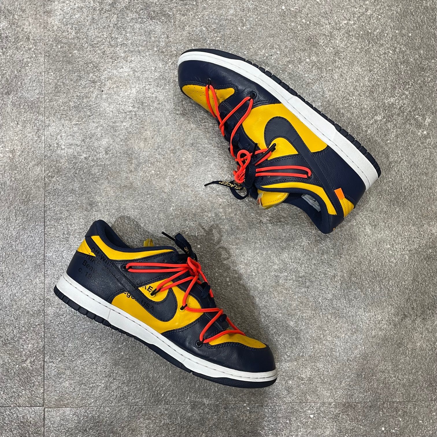 国内正規 美品 NIKE DUNK LOW LTHR OW OFF-WHITE ct0856-700 コラボ 