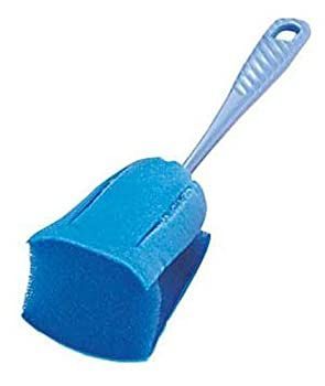 -非常に良い モック べっぴんさん コップ用柄つきスポンジ ブルー JBT0401