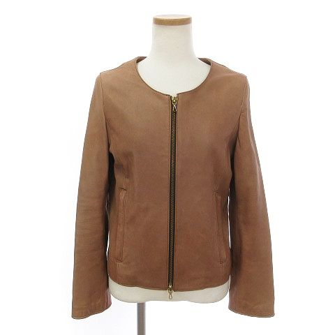 ナノユニバース　レザージャケット　羊　シープスキン ナノ・ユニバース シープスキン シングルライダースジャケット