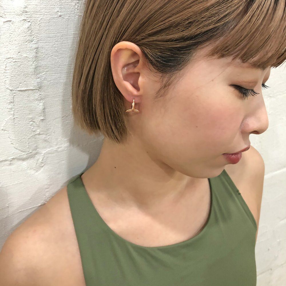 フープピアス レディース 18G 16G 14G 片耳用 1個売り ハワイアン