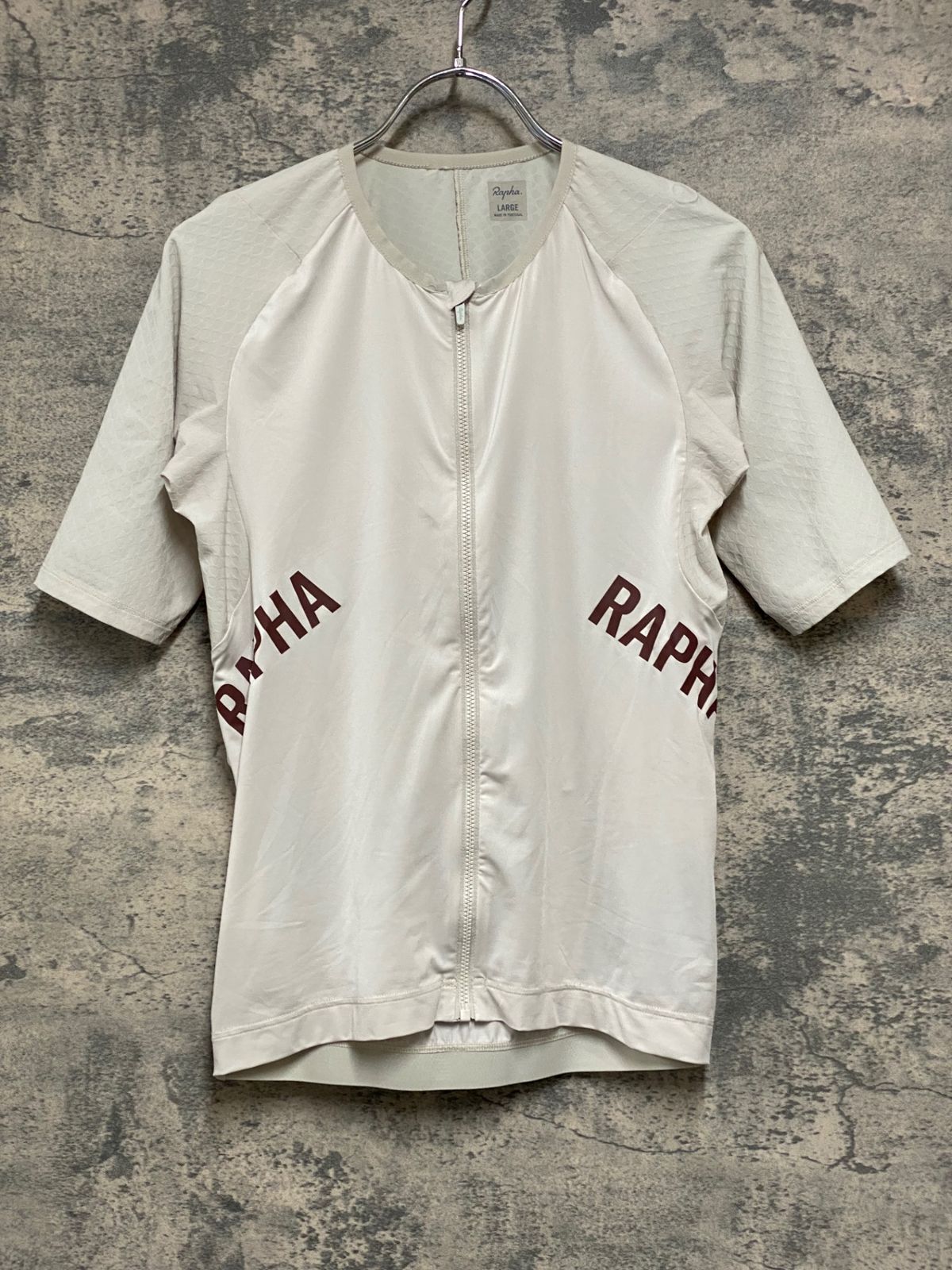 JM528 ラファ Rapha MEN S PRO TEAM AERO JERSEY 半袖 サイクルジャージ オフホワイト L ほつれ