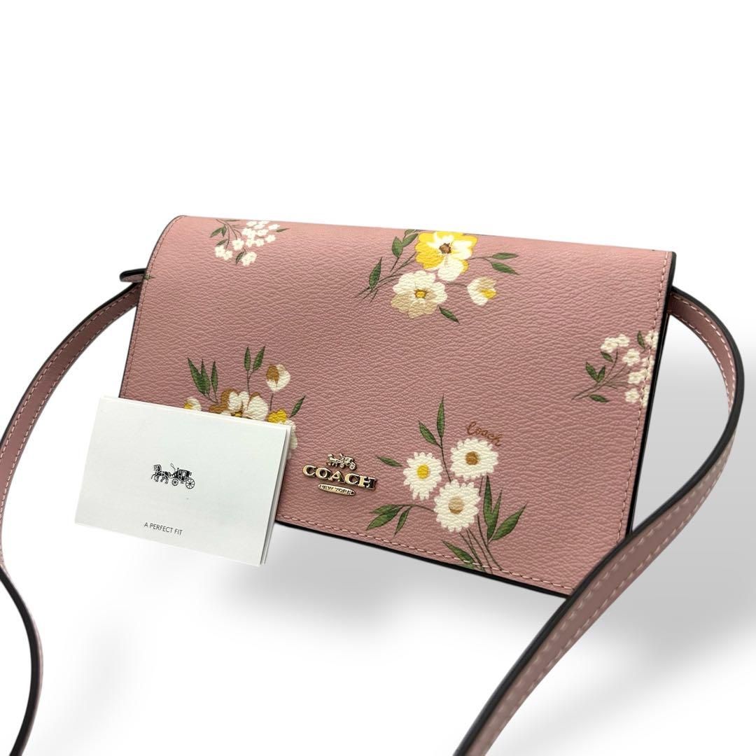 外観 1227 Coach ショルダーウォレット デイジープリント PVC