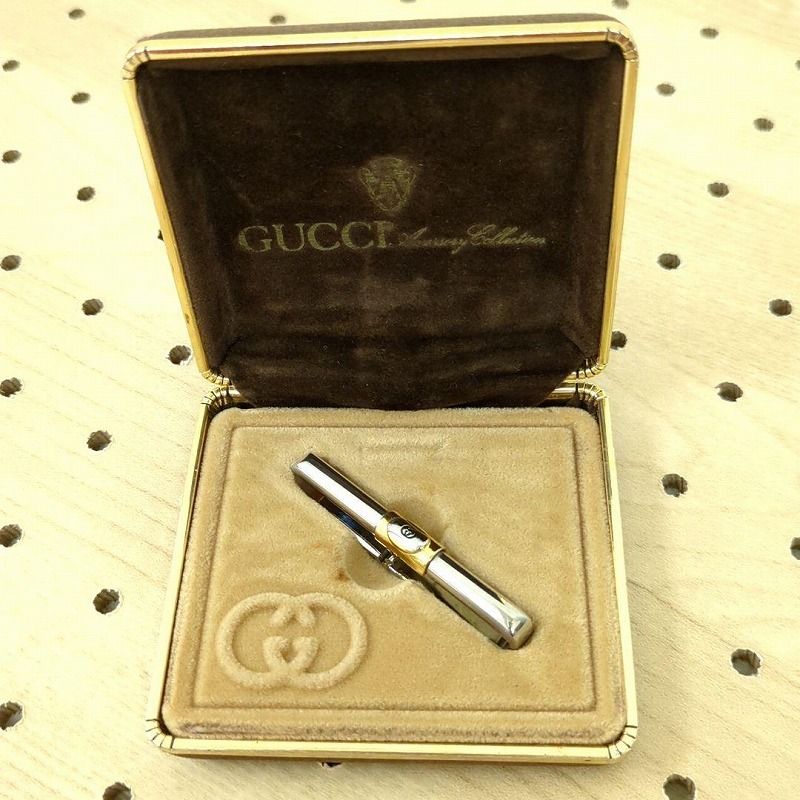 綺麗 GUCCI OLD オールド グッチ GGロゴ ネクタイ ピン クリップ 綺麗 GUCCI OLD オールド グッチ GGロゴ ネクタイ ピン クリップ