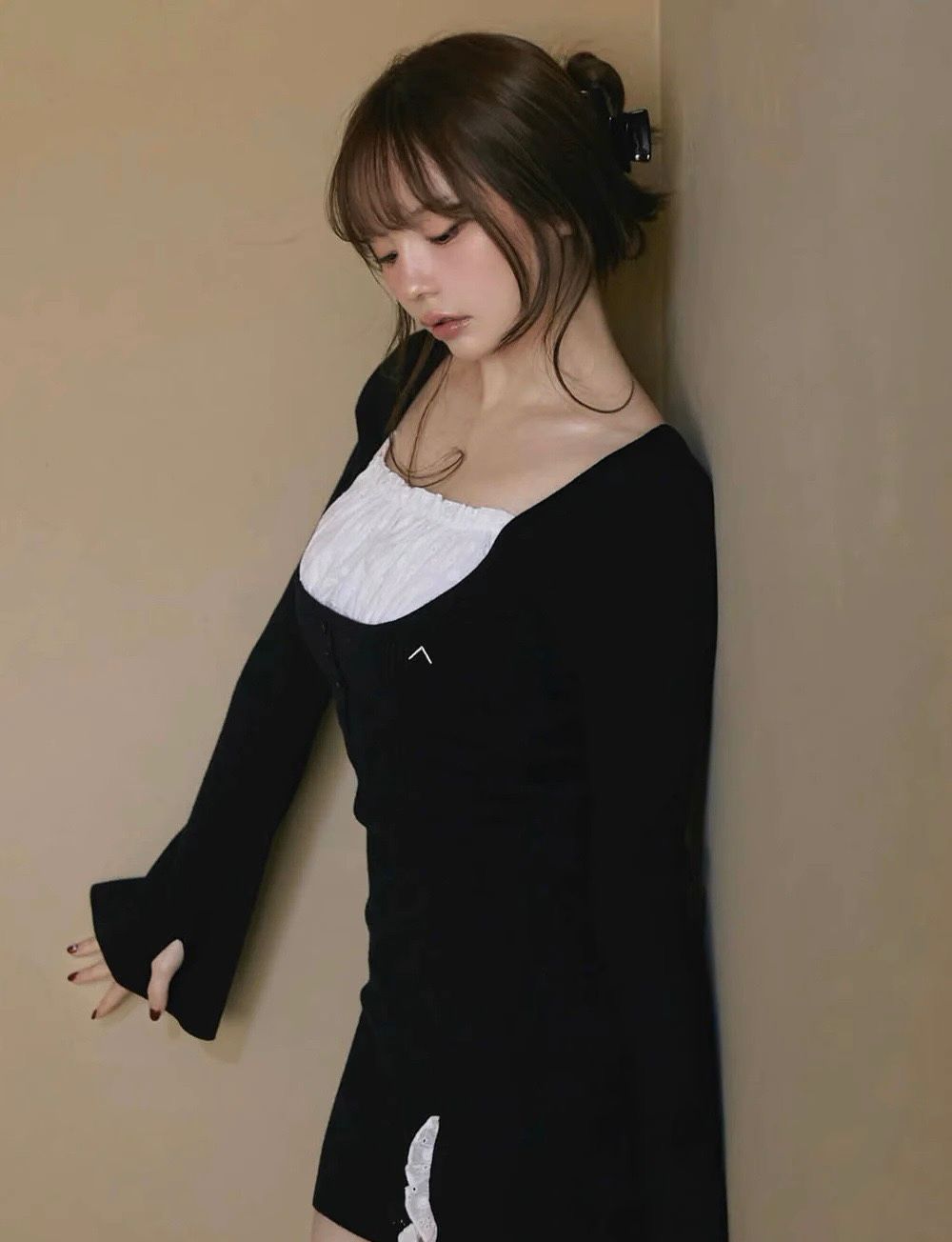 新品未使用】美品 Andmary Poppy lace mini dress アンドマリー 