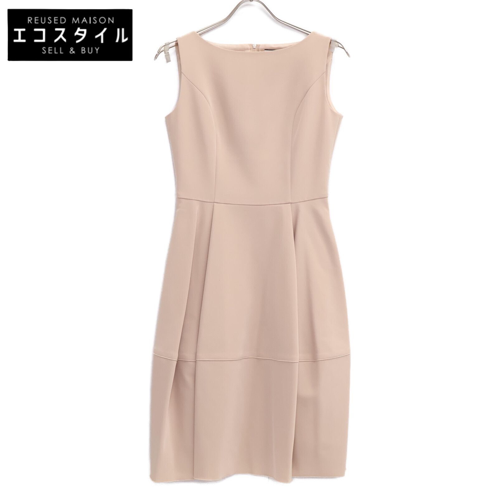 FOXEY NEW YORK フォクシーニューヨーク 36344 ﾍﾞｰｼﾞｭ ﾄﾘｱｾﾃｰﾄ ﾊﾞﾛﾝ ﾉｰｽﾘｰﾌﾞﾄﾞﾚｽﾜﾝﾋﾟｰｽ 38