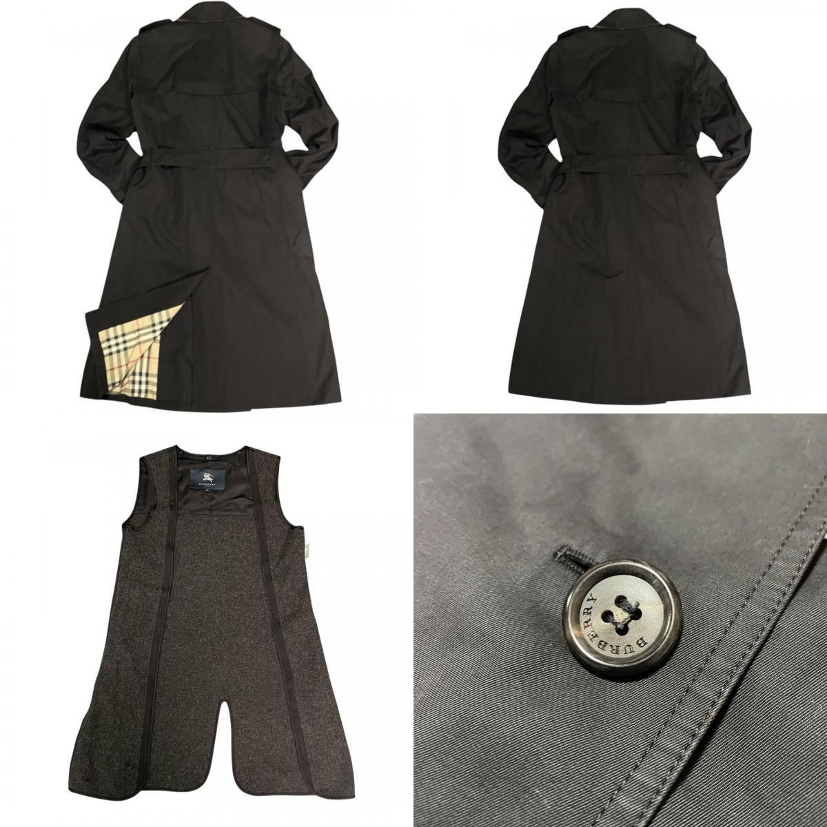 バーバリー　ケンジントン　トレンチコート　ノバチェック　黒 BURBERRY バーバリー ノバチェック ケンジントン 定番人気