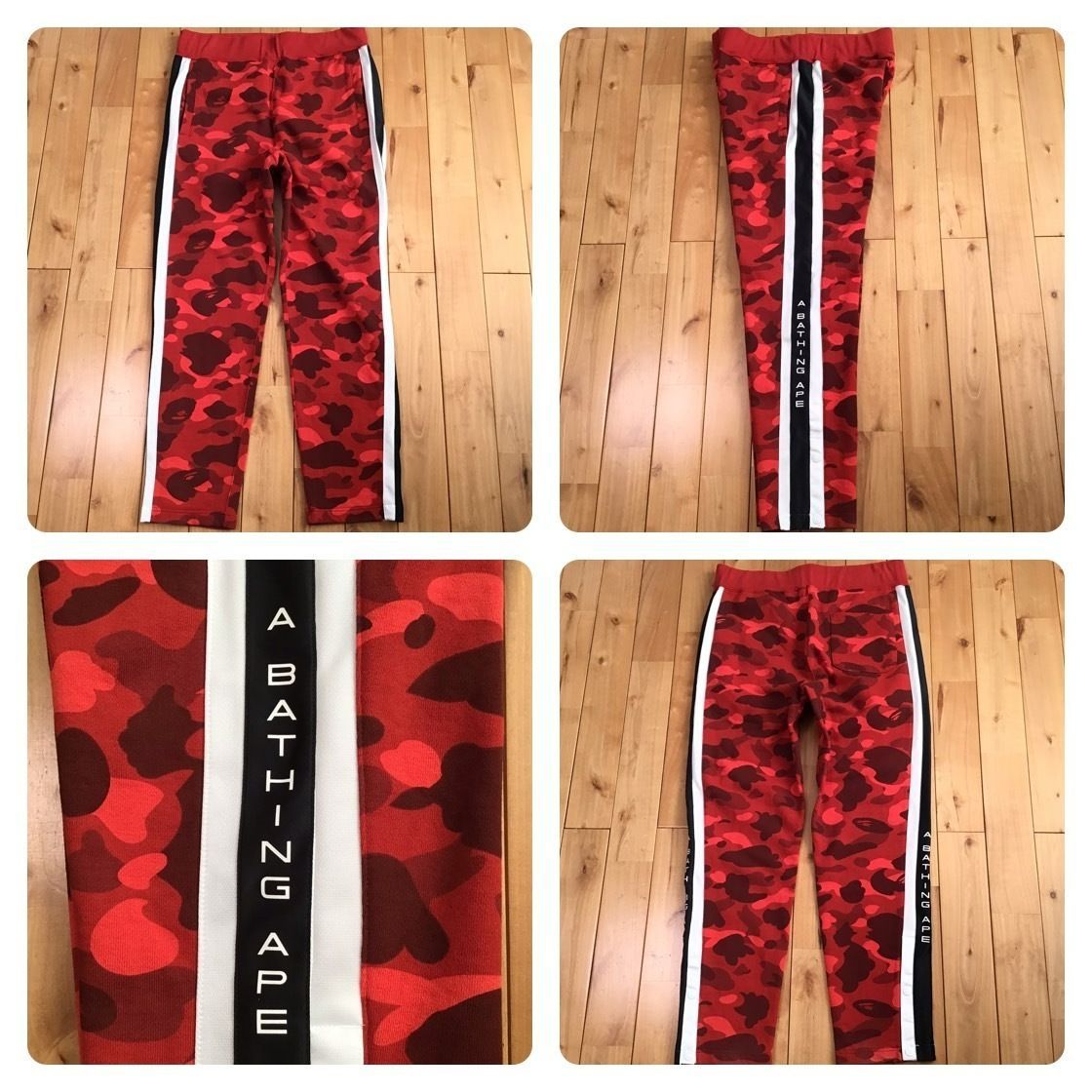 BAPE Red camo スウェットパンツ Lサイズ a bathing ape sweat pants エイプ ベイプ アベイシングエイプ レッドカモ 迷彩