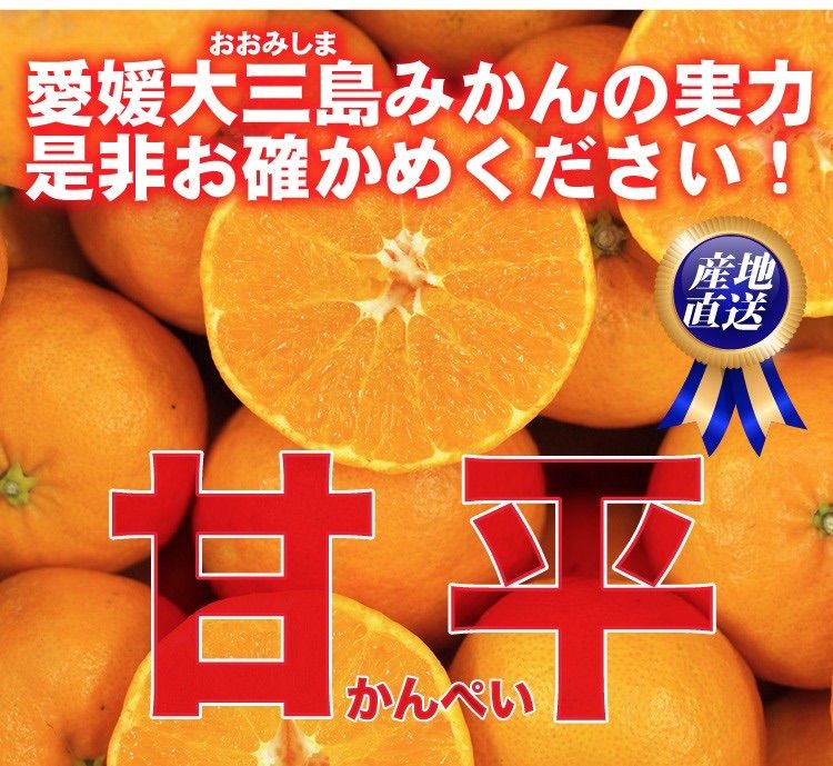 愛媛県大三島産の『甘平（かんぺい）』5kgご家庭用　メルカリ