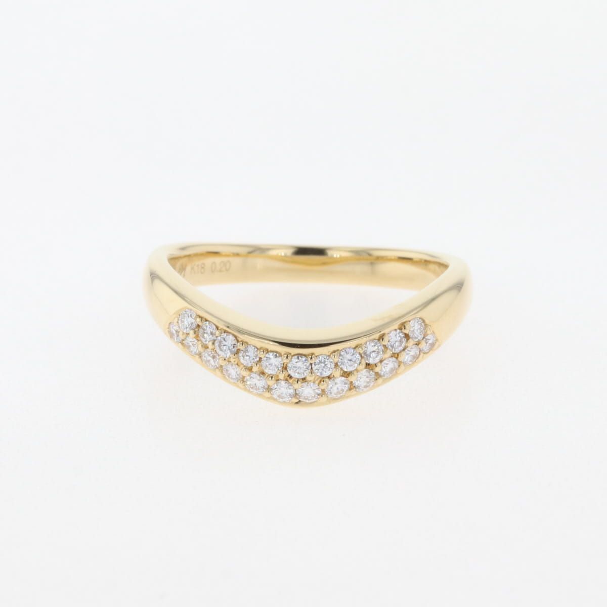 メレダイヤ デザインリング YG イエローゴールド 指輪 リング 9.5号  