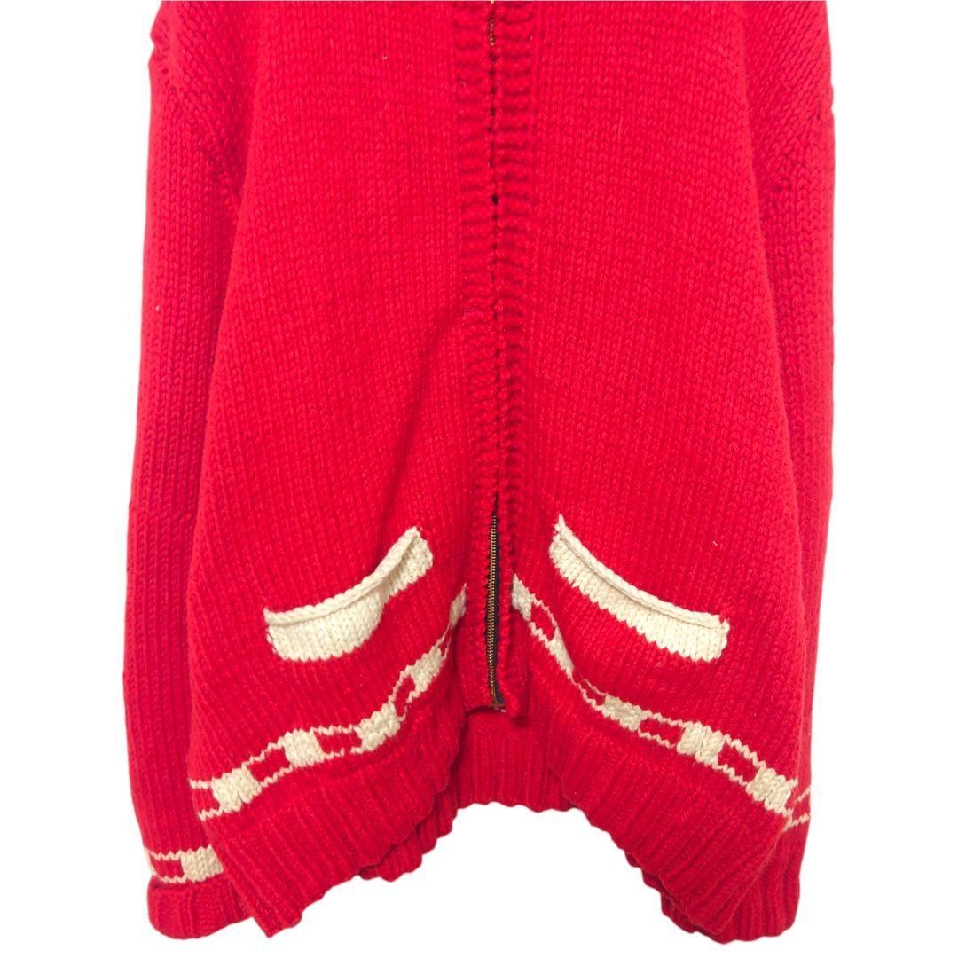 vintage】60～70's アイスホッケー柄 カウチンニット A-3027 - メルカリ