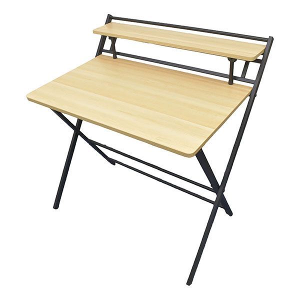 折りたたみデスク 幅80cm 完成品 木製 大きめ 軽作業デスク 折り畳み机 組立不要 勉強机 一人暮らし 省スペース コンパクト収納 フォールディングテーブル