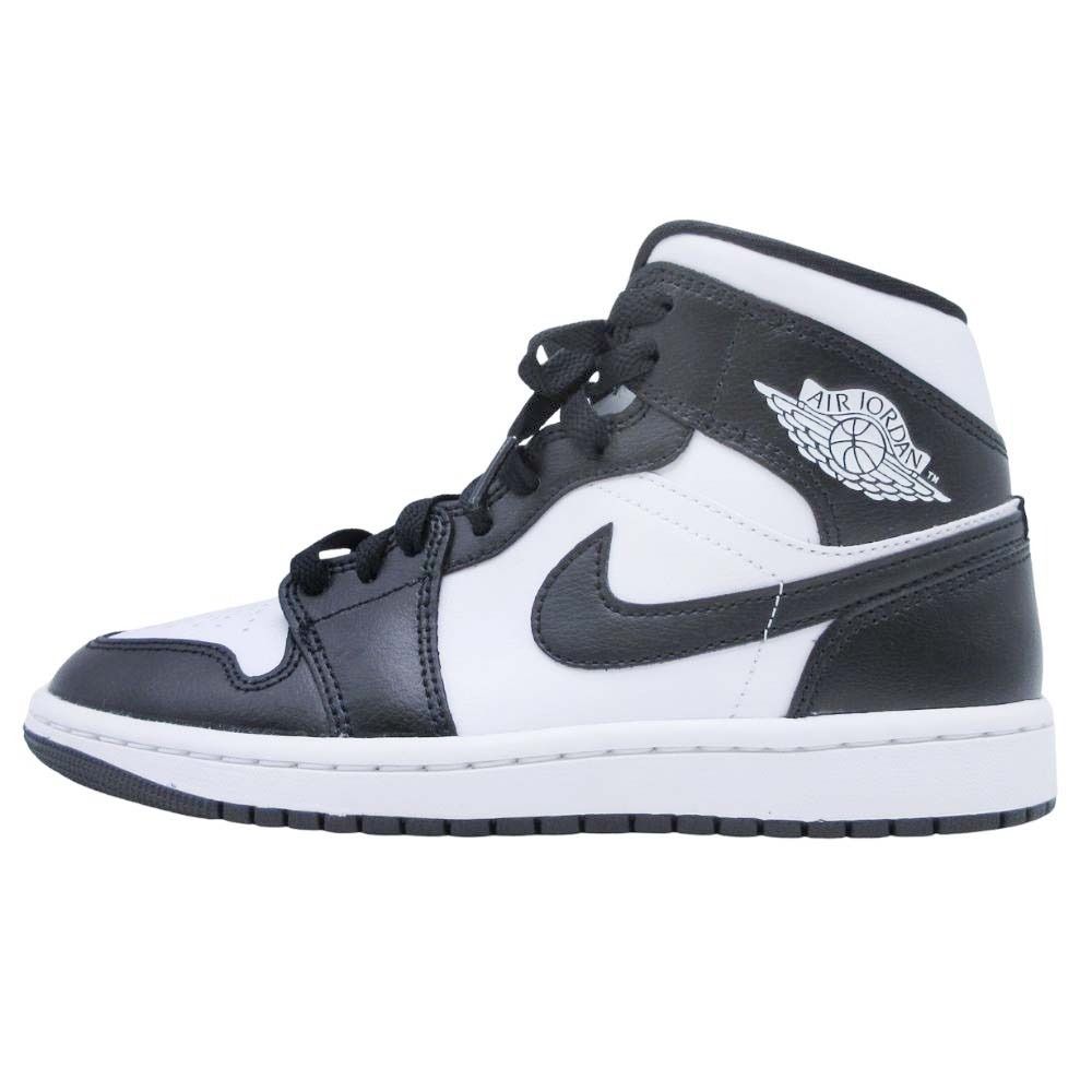 NIKE ナイキ WMNS AIR JORDAN 1 MID エアジョーダン1 スニーカー シューズ ミッド パンダ DV0991-101 24.0cm 黒 白 レディース 古着