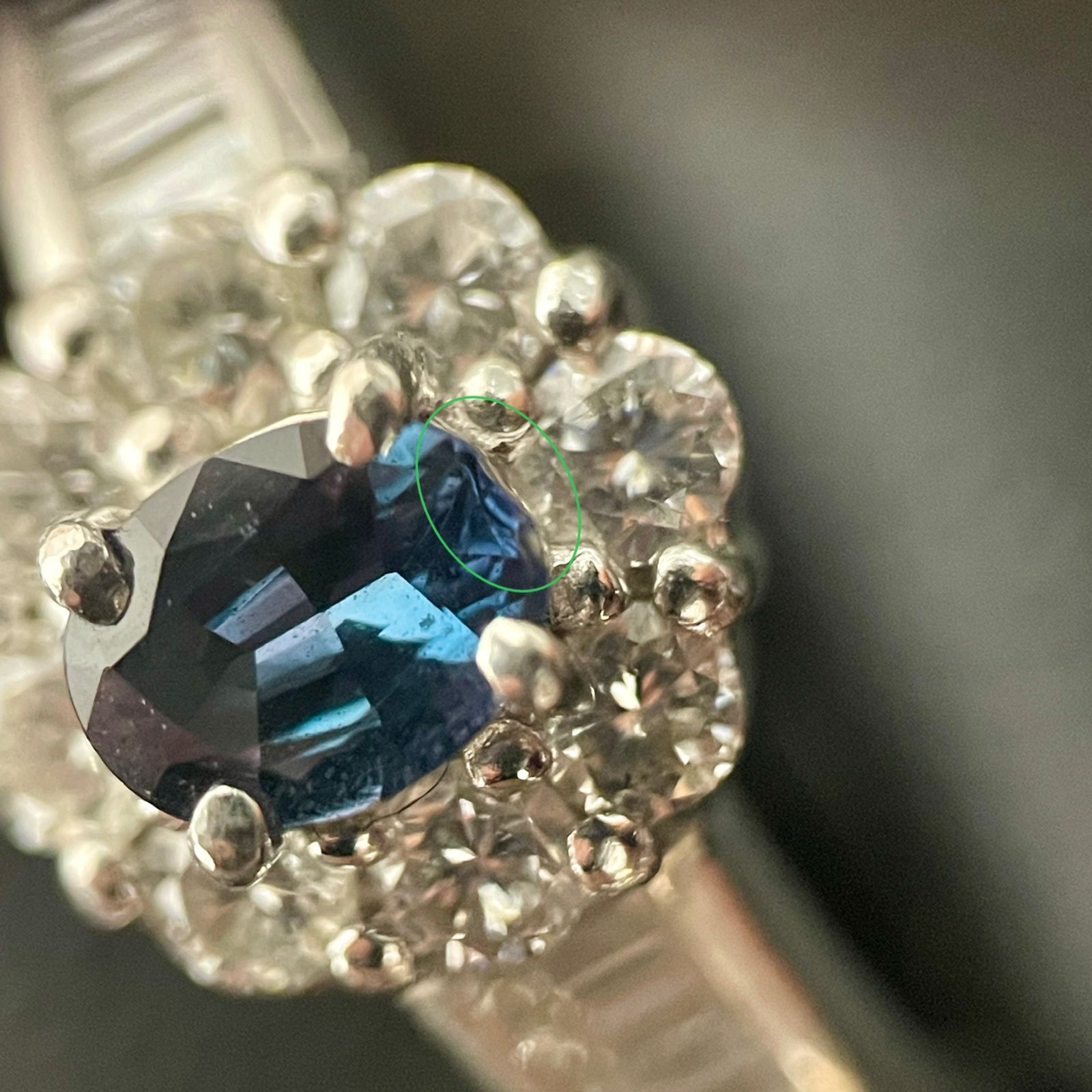 ▽アレキサンドライト×ダイヤモンド リング Pt900 世界三大希少石 レア