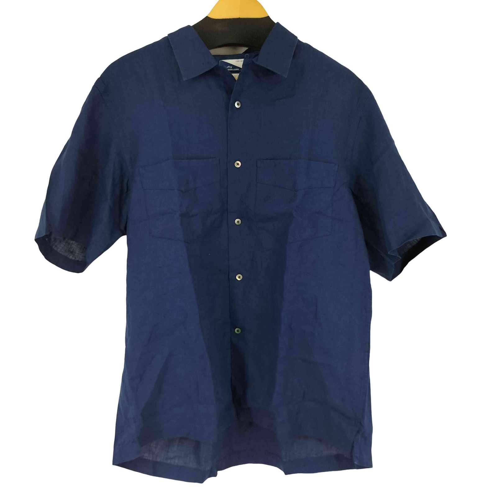 ユーズドフルギ USED古着 {{FAIRFAX}} S/S リネン開襟シャツ メンズ JPN：L 