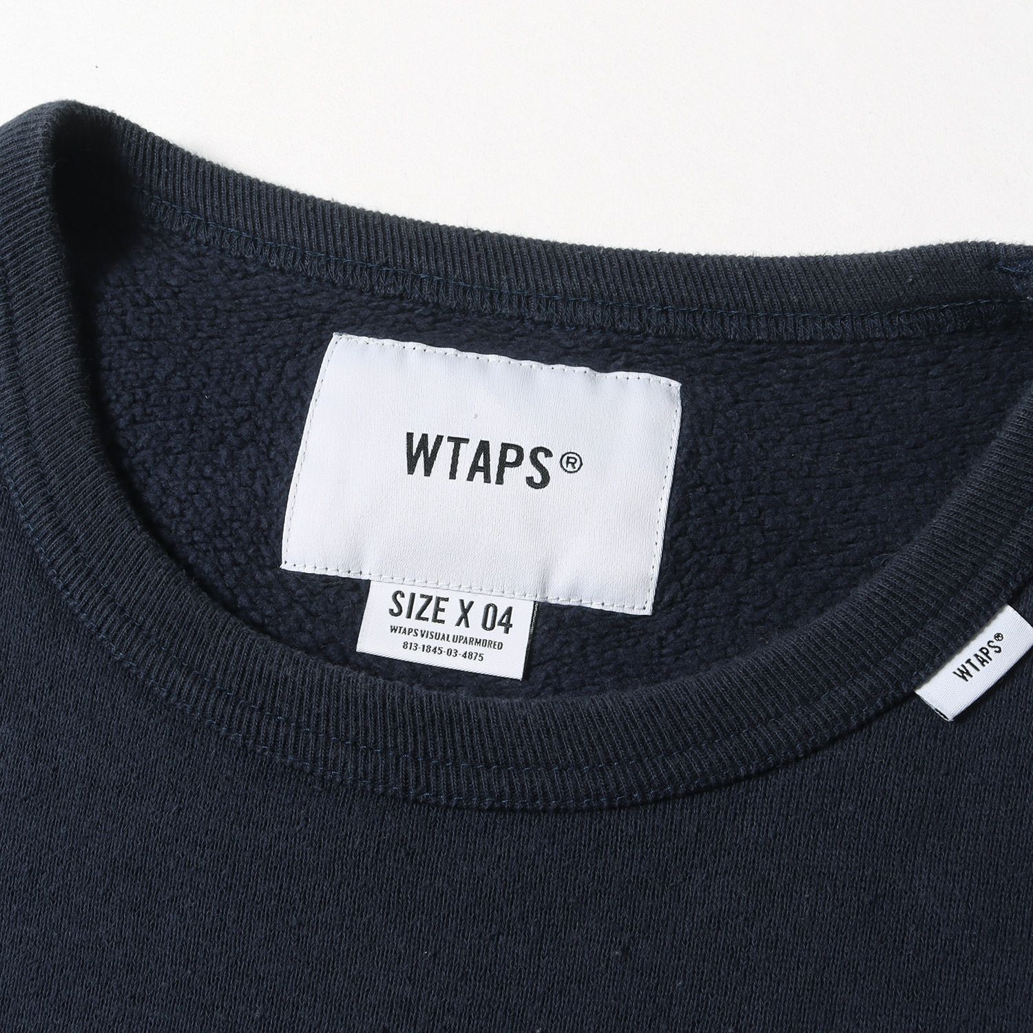 WTAPS ブラック クルーネック トレーナー サイズX 04 WTAPS×Champion クルーネックスウェットシャツ(C8-X016)