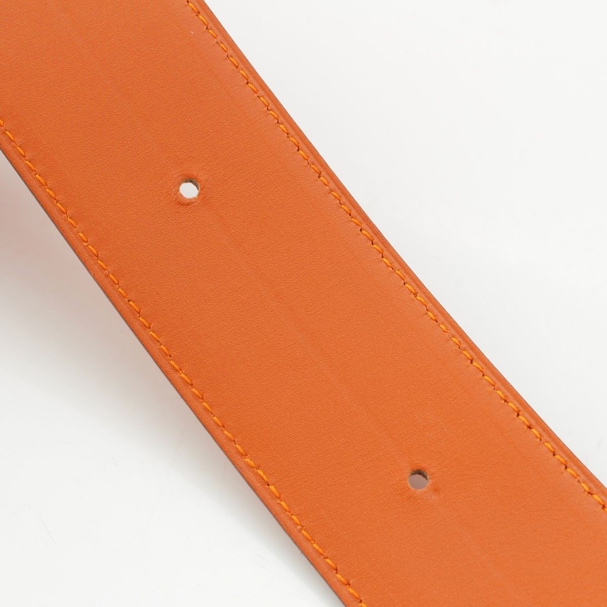 エルメス □I刻印 レザー Hモチーフ ベルト 小物 オレンジ 40