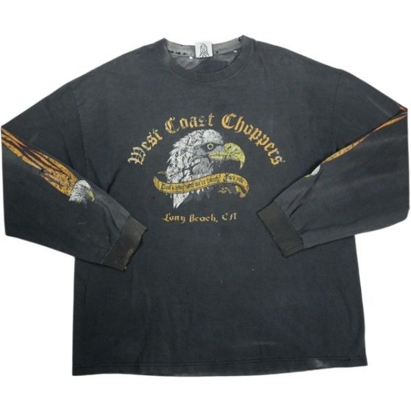 Size XL VINTAGE ヴィンテージ West Coast Choppers ウェストコーストチョッパーズ Eagle Logo LS Tee ロンT 黒 品-良い 20825759