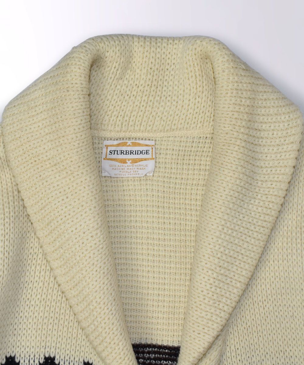 70s STURBRIDGE ショールカラー ビンテージ ニット カーディガン 70's STURBRIDGE ショールカラー ビンテージ ニット カーディガン