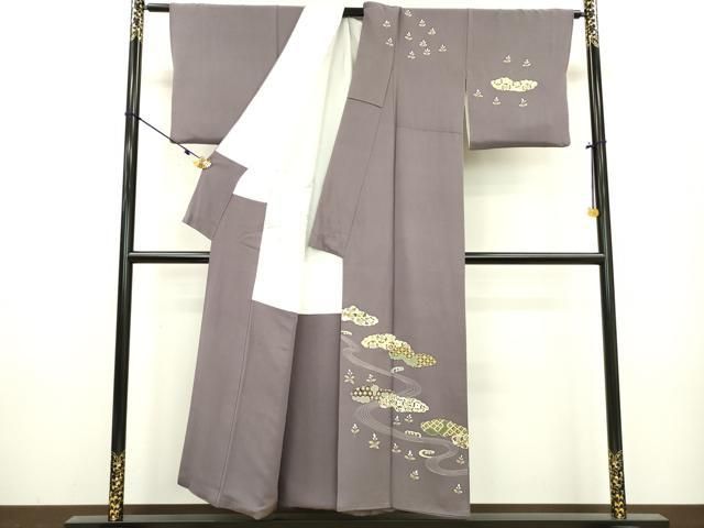 平和屋着物▽本加賀友禅作家 金丸修一 訪問着 雲取り七宝花唐草