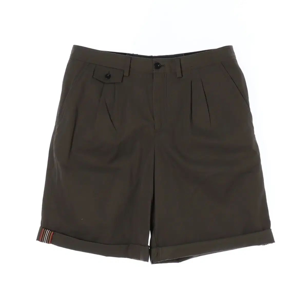 本物 XL BURBERRY バーバリー カーキ ロールアップ ショートパンツ ハーフパンツ チノパンツ