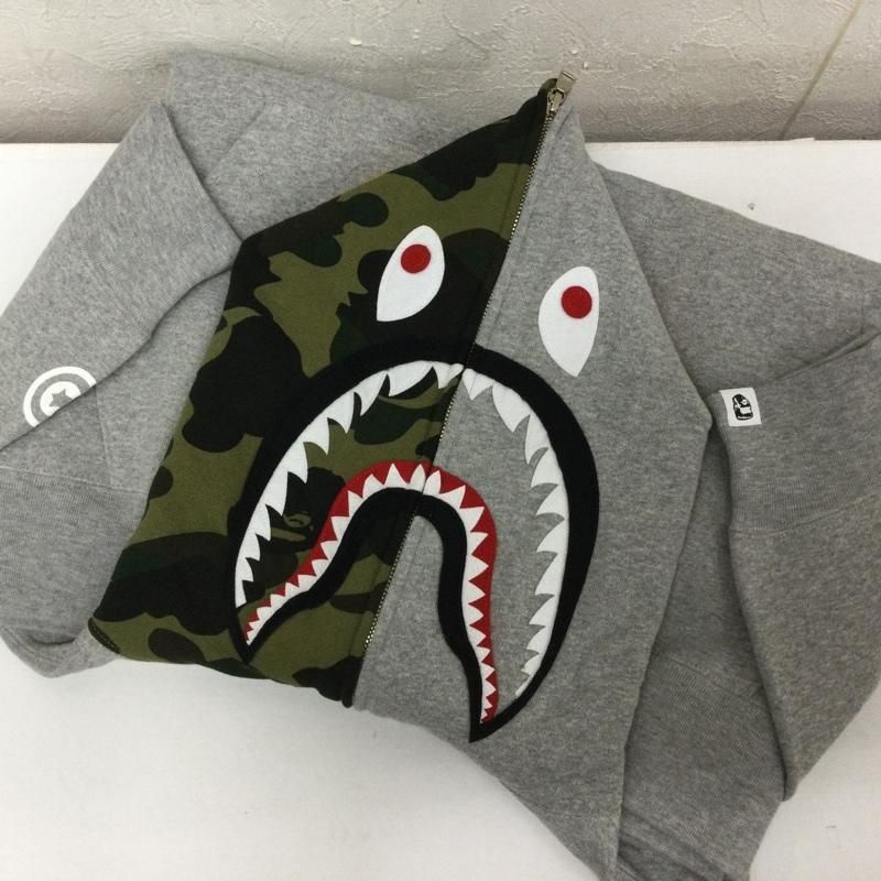 初期 エイプ シャークパーカー セットアップ シャークパンツ フランケン A BATHING APE 初期モデル フランケンタグ シャークパーカー日本