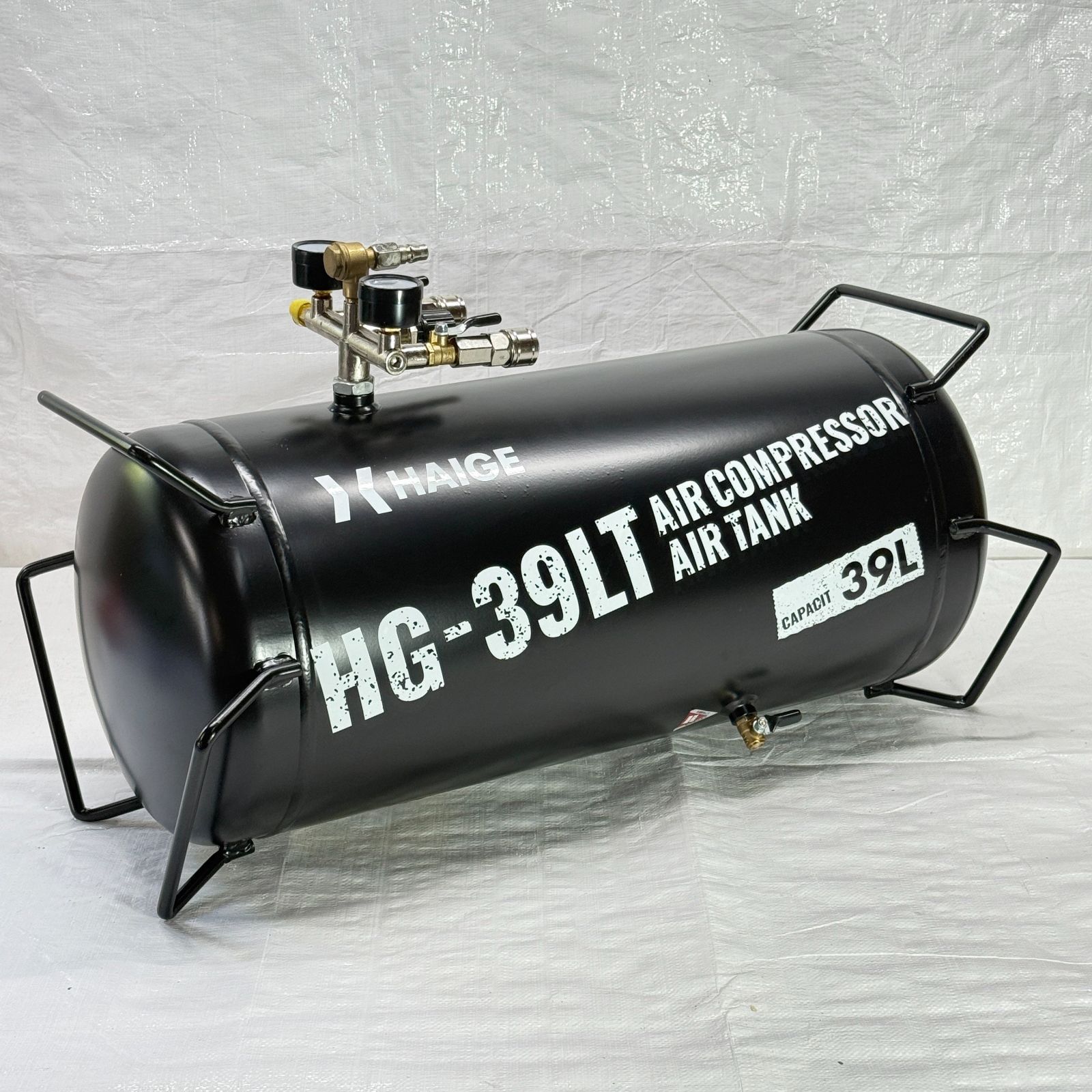 未使用】【展示品】エアタンク スチール製 サブタンク 容量39L
