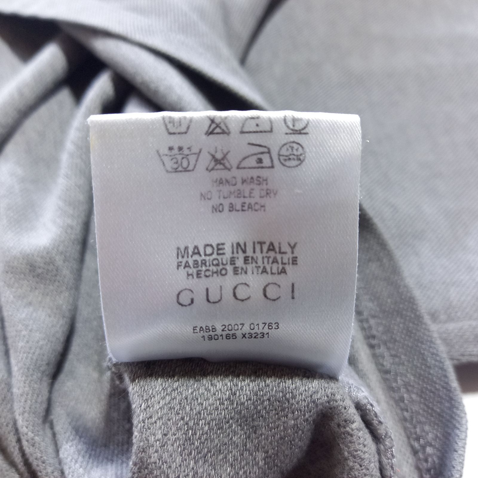 GUCCI グレー 半袖 カットソー XS グッチ 半袖Tシャツ 615044 xjd4g メンズ SIZE S GUCCI