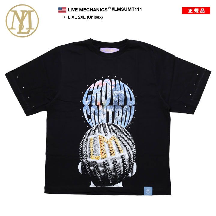 入手困難 送料無料 ライブメカニクス LIVE MECHANICS Tシャツ LIVE MECHANICS Tシャツ 半袖 メンズ 春夏用 黒 大きいサイズ