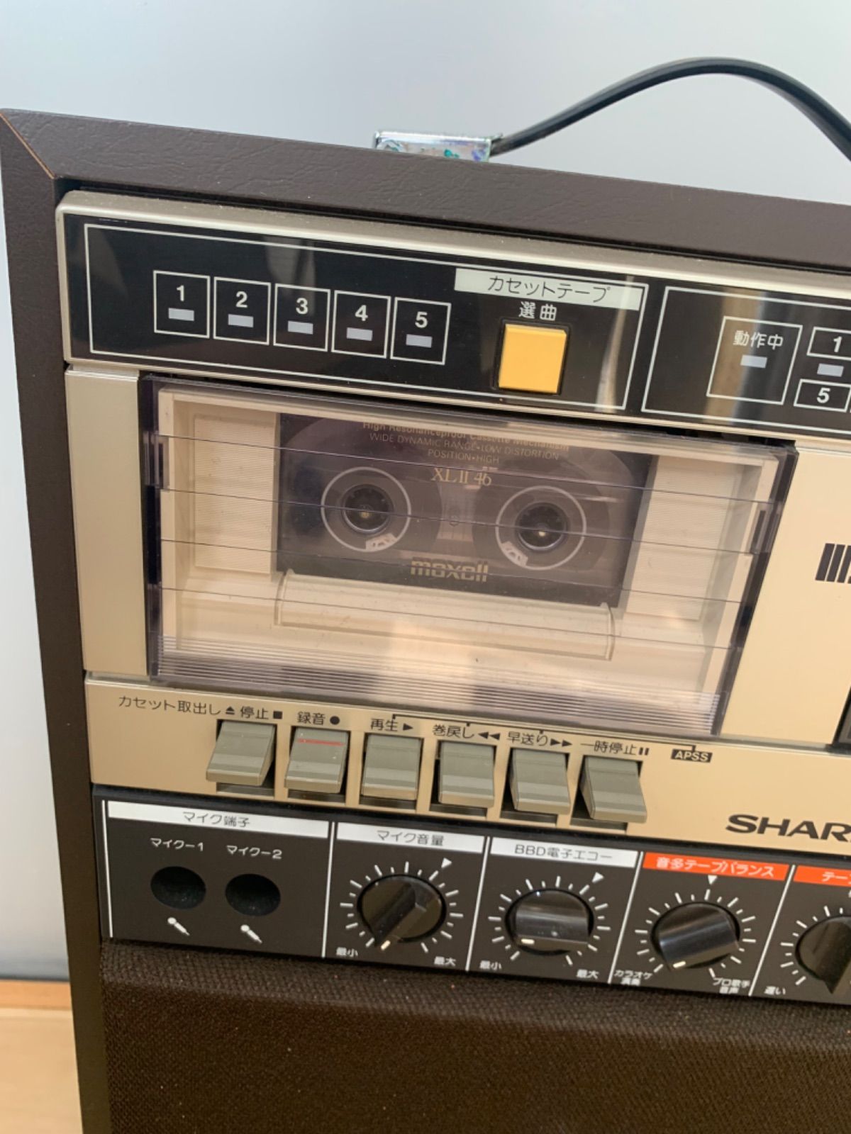 SHARP cassette 8track tape player hk-20 ラジカセ カラオケ SHARP cassette 8track tape player hk-20 ラジカセ カラオケ