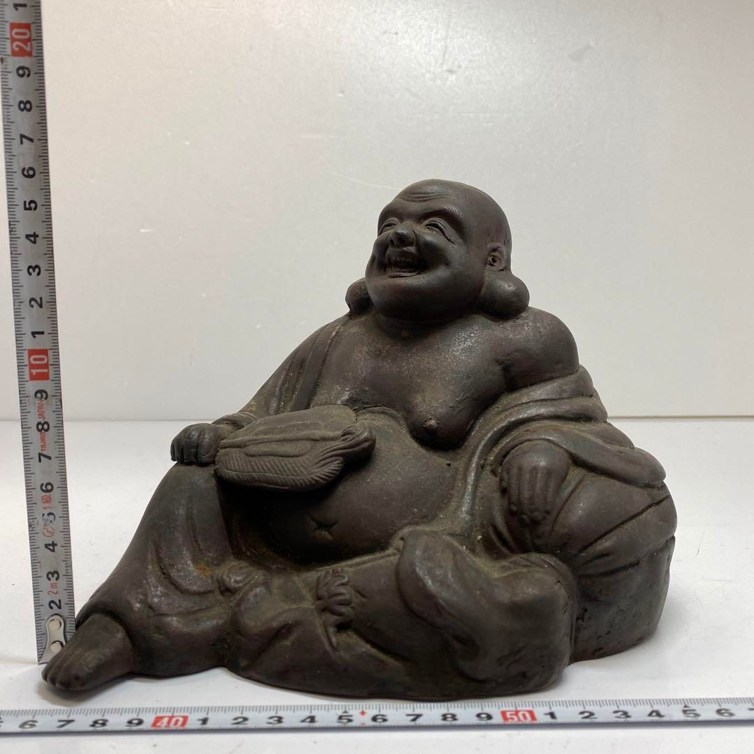 備前焼 布袋 置物 高さ20cm 東金6-0203② - メルカリ