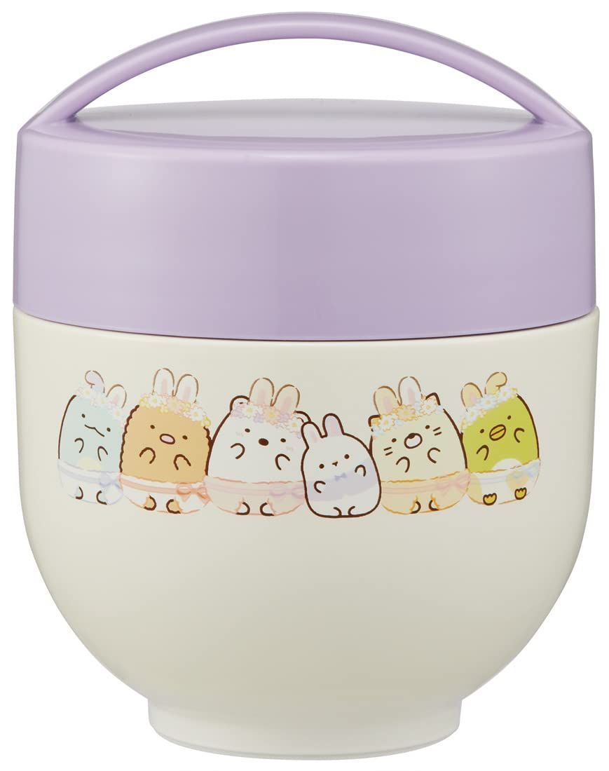 新品 スケーター (skater) 抗菌 保温弁当箱 丼型 ランチジャー 540ml すみっコぐらし うさぎのおにわ LDNC6AG-A