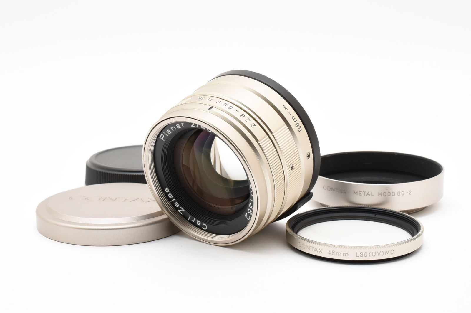 CONTAX コンタックス Carl Zeiss カール ツァイス Planar プラナー 2|45 T* フード付き