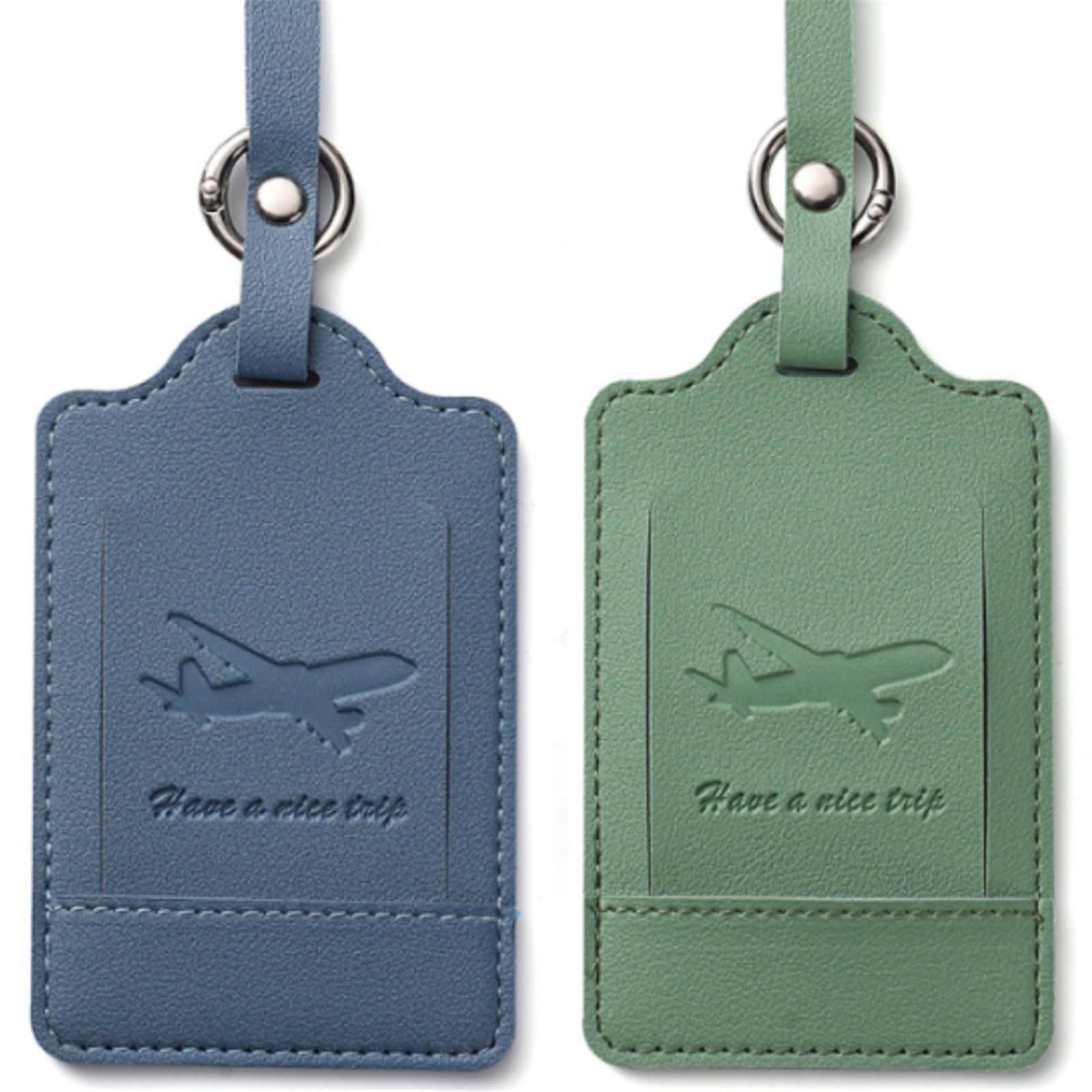 ネームタグ スーツケースタグ PUレザー 柔らかい 軽量 おしゃれ 2枚