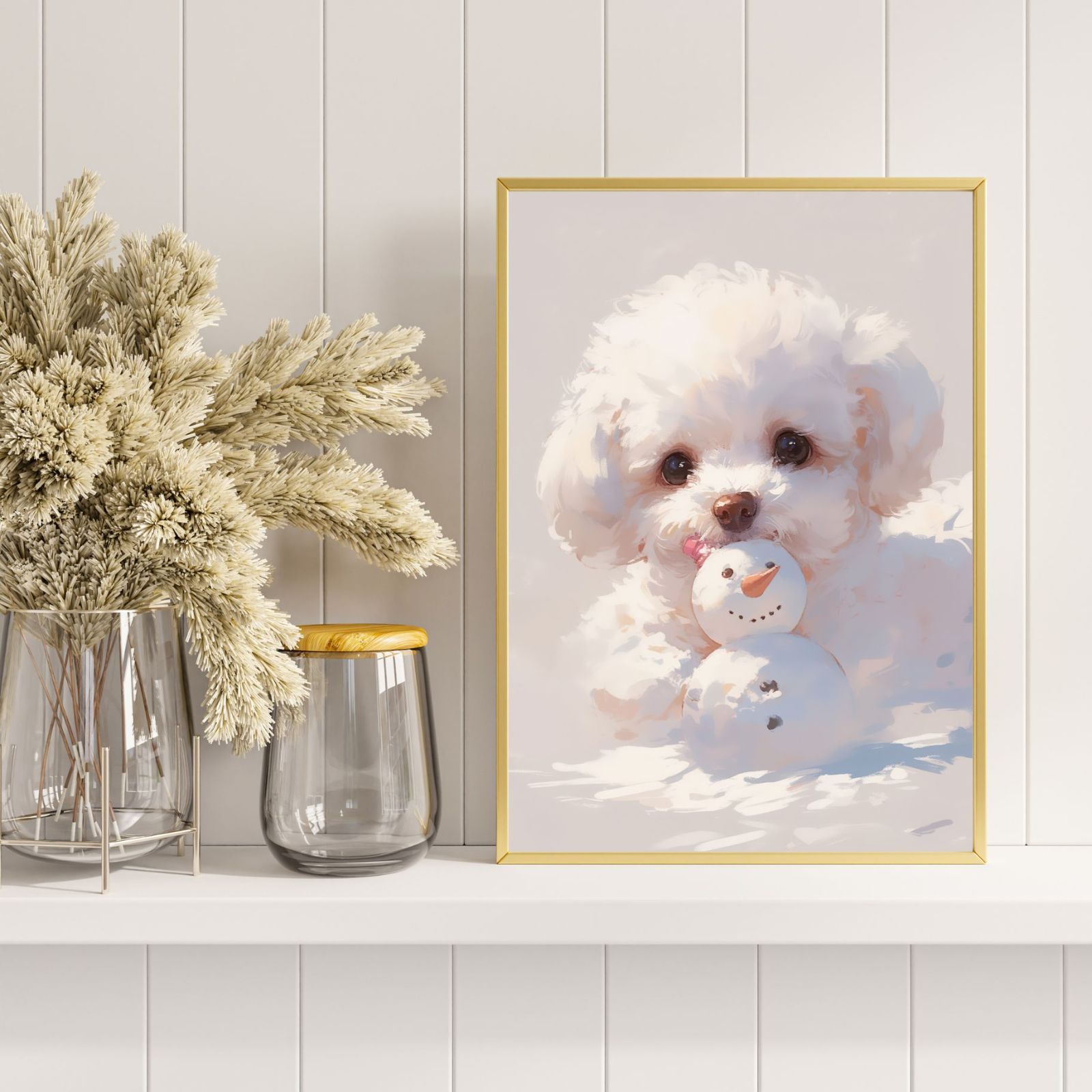 アートポスター 犬の絵