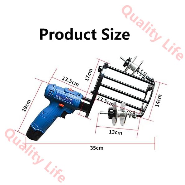 ポータブル電動エアコン 7cmパイプケーブルタイ巻き取りツール