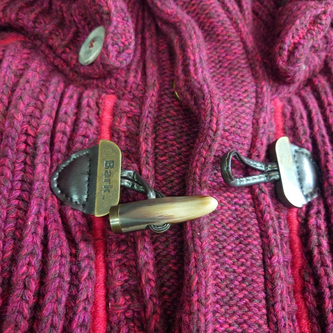 Bark バーク ウール ダッフルコート ニット レッド 上着 冬 GULLKHAN_COM