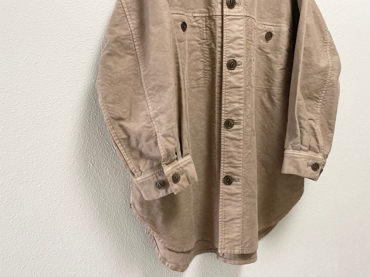 コットンモールスキンビッグシャツジャケット