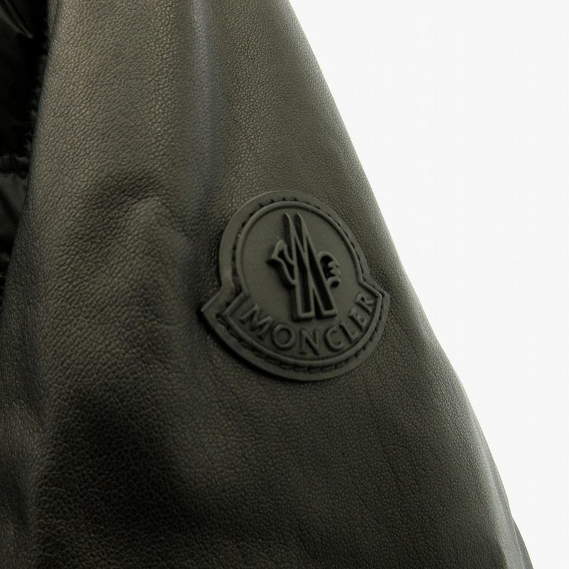 モンクレール MONCLER 美品 AUBURN ラムレザー切替 スタジャン
