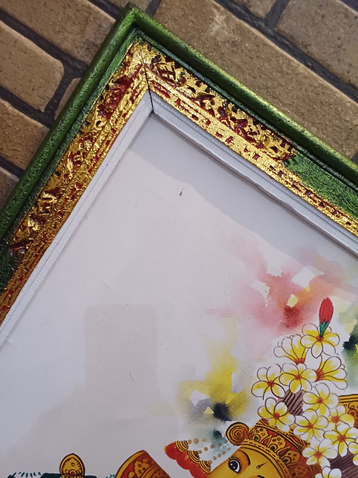 R520 イタリア製 布プリントアムールとプシュケ ファーストキス 絵画