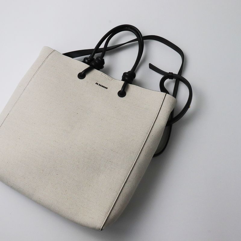 極美品 ジルサンダー Jil Sander HAZEL キャンバス×レザー 極美品 ジルサンダー Jil Sander HAZEL キャンバス×レザー