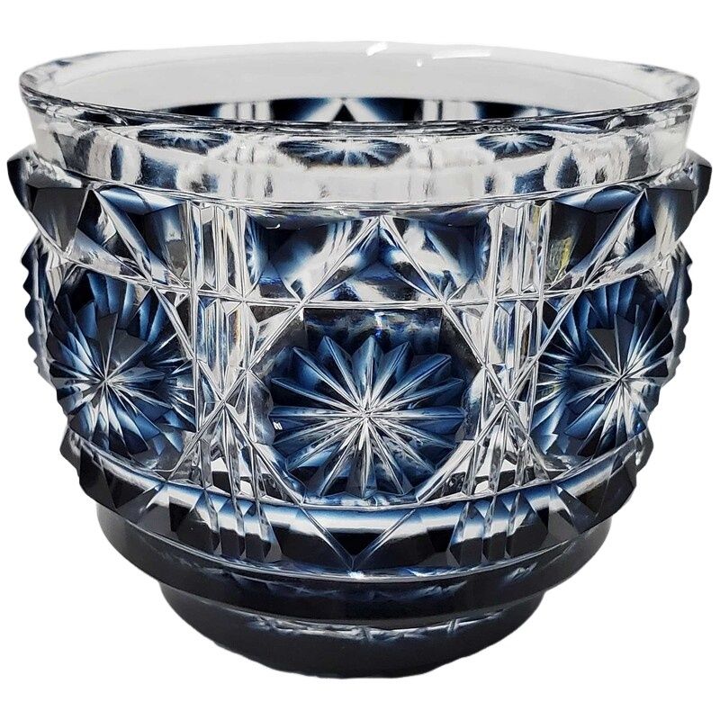 尚古集成館監修　薩摩ガラス工芸　島津　復元　薩摩切子 色被せガラス　切子脚付杯　【酒器】 薩摩ガラス工芸品 切子猪口 尚古集成館監修 復元 島津薩摩切子