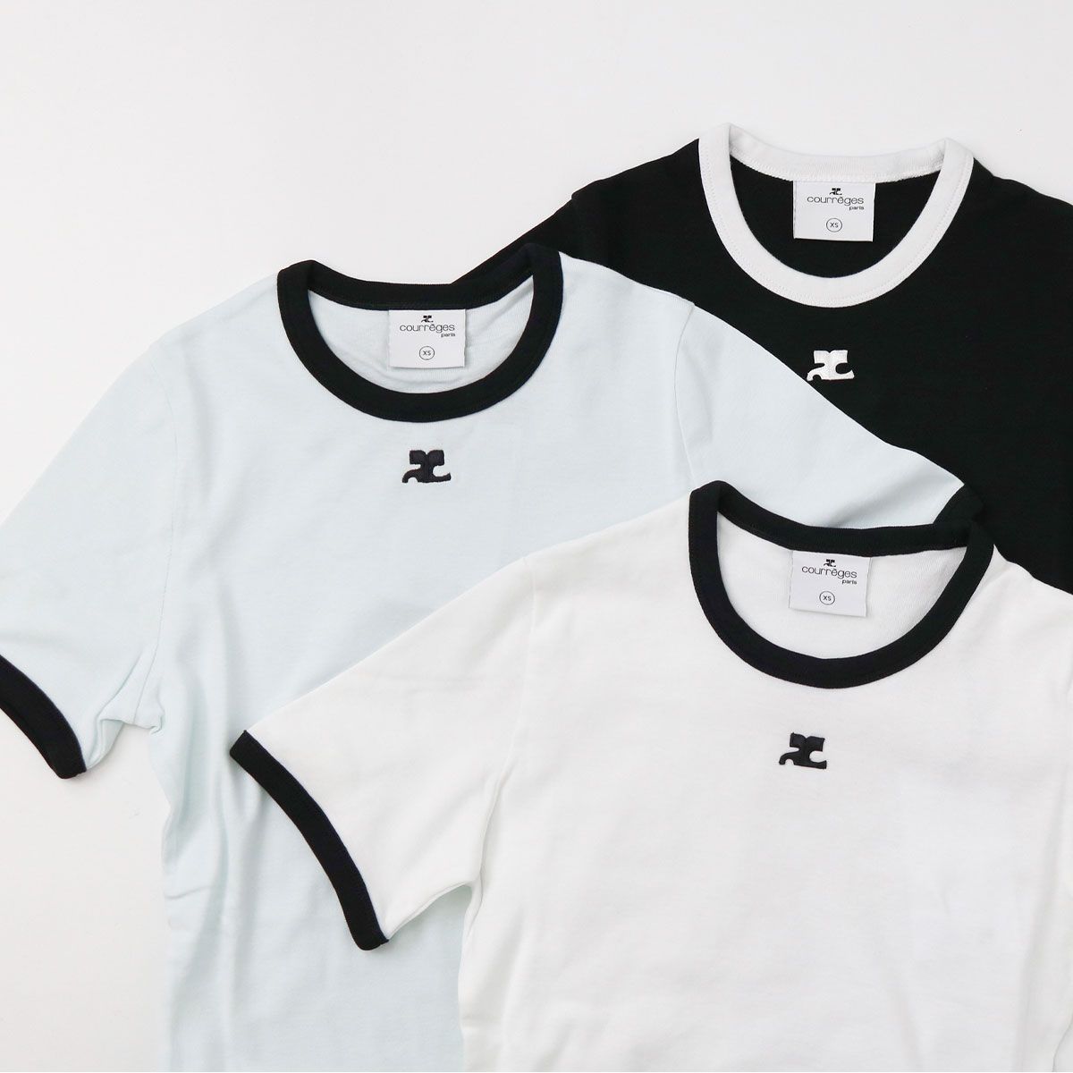 Courreges クレージュ ホワイトバックル Tシャツ 124JTS117JS0070 イタリア正規品 新品