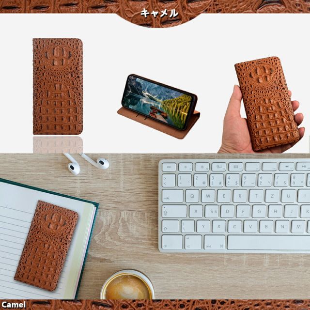 CA8103] [Xiaomi Redmi Note 11] arrows WE2 ケース 手帳型 本革 鰐柄