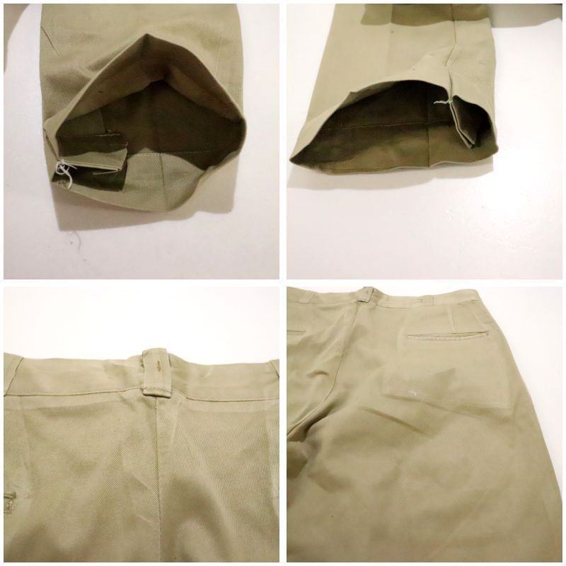 60s VINTAGE US ARMY ミリタリー チノ パンツ 古着 31 60s 米軍 US ARMY ミリタリー チノ パンツ W34×L31 ベージュ パンツ