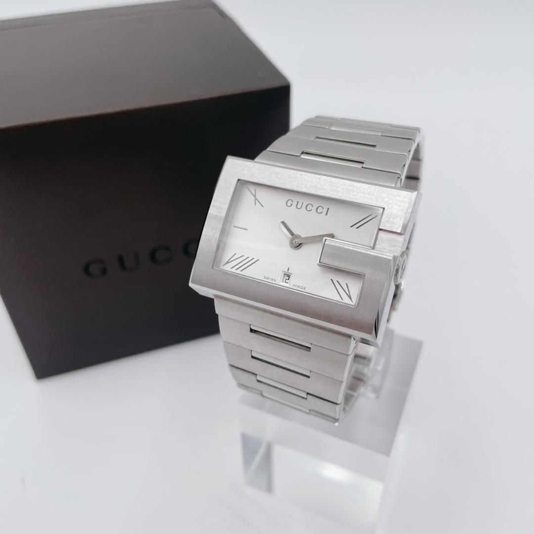 極美品】 GUCCI 100M YA100306 タイムレス グッチ 腕時計 Gフェイス 