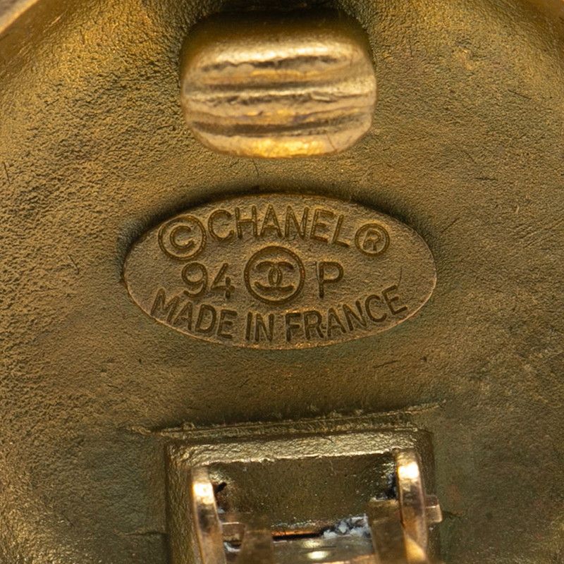 シャネル ヴィンテージ ココマーク ラウンド ゴールド メッキ  