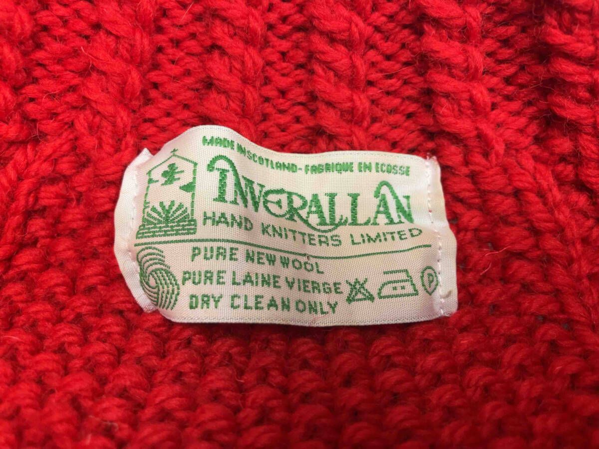 INVERALLAN ウールカーディガン レッド 送料無料]「INVERALLAN」 3A STANDARD LUMBER CARDIGAN Col. Holly