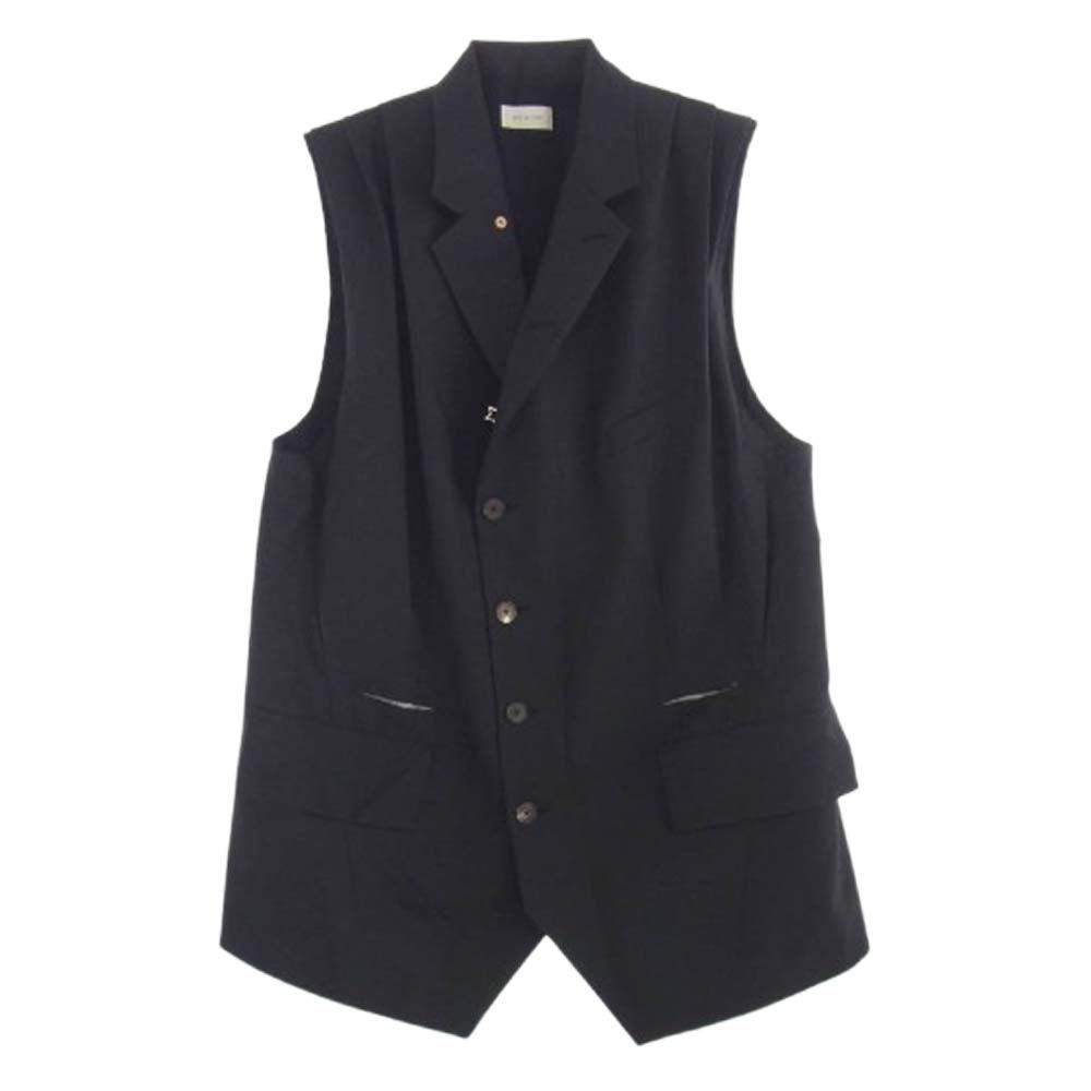 ベッドフォード BED J.W. FORD 25SS 25SS-B-VT01 Modified Vest カットオフ デザイン ロング ベスト ジレ ブラック系