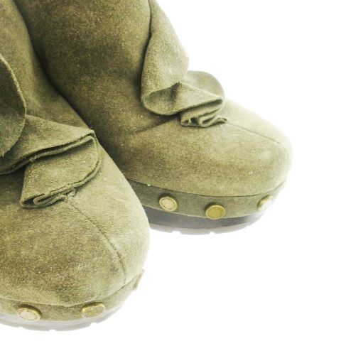 [MARC JACOBS]レザー キトンヒール ミュール MARC JACOBS ザ モノグラム レザー スライド ユニセックス (MARC
