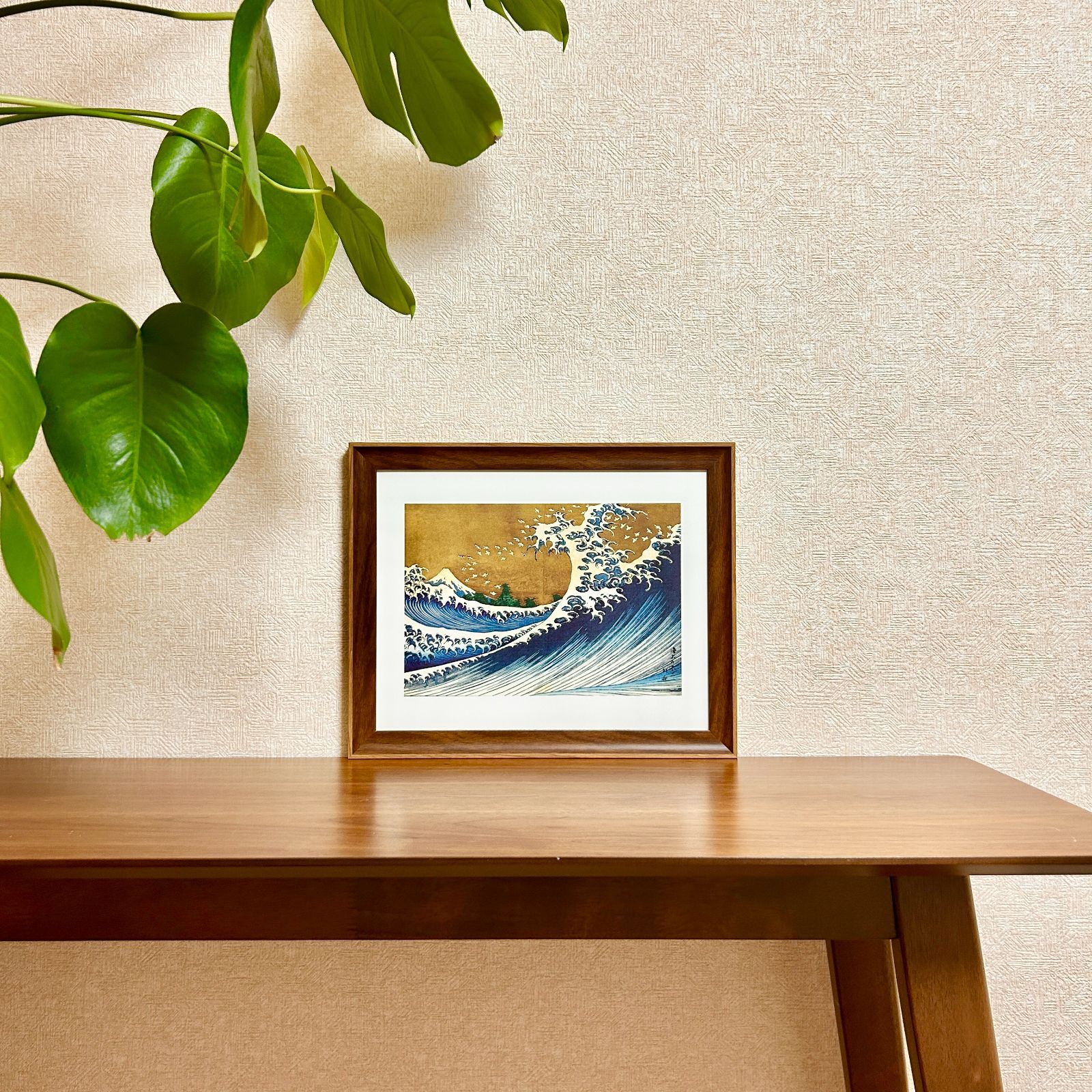 新品額縁付アートポスター日本画侘び寂び雅風景画葛飾北斎Big Wave